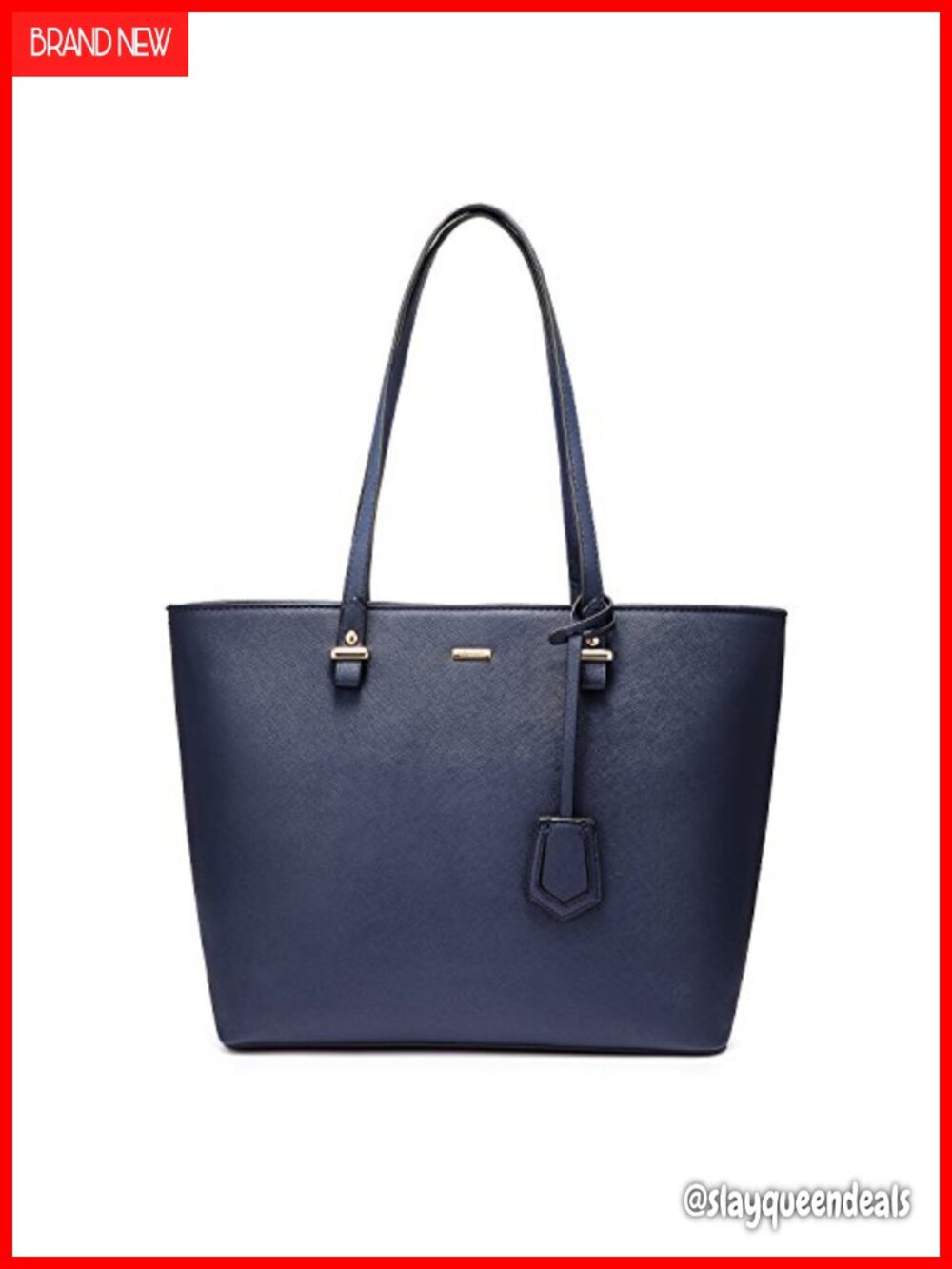 Faux Leather Tote Bag Women Top Handle Satchel Shoulder Purse Work Travel